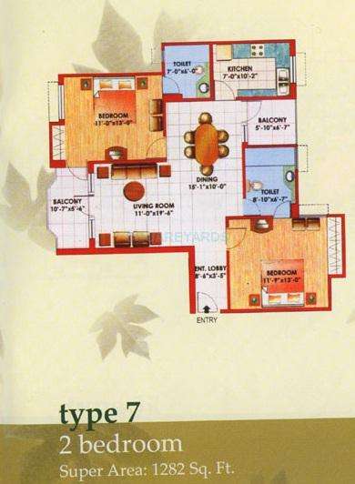 jaipuria sunrise greens apartment apartment 2bhk 1282sqft1