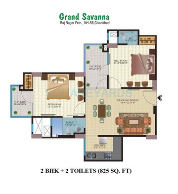  2 BHK Apartment at KDP Grand Savanna, Raj Nagar Extension – for Sale
