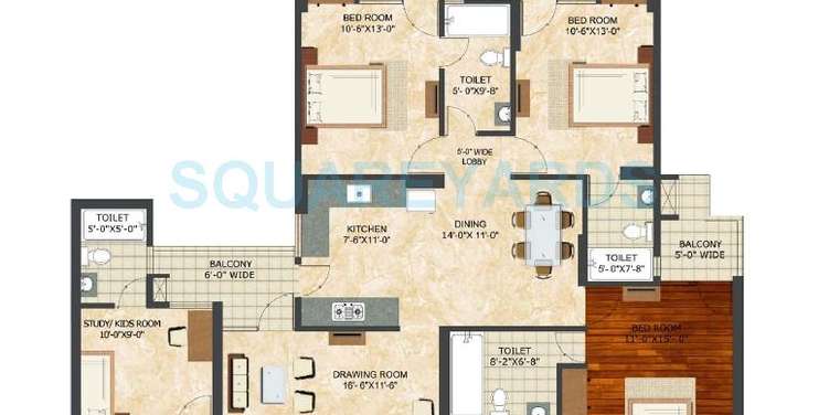 landcraft golflinks apartments apartment 3bhk 2115sqft1