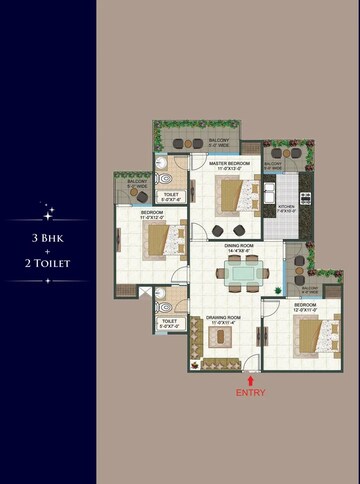  3 BHK Apartment at M R Platinum 321, Sehani Khurd – for Sale