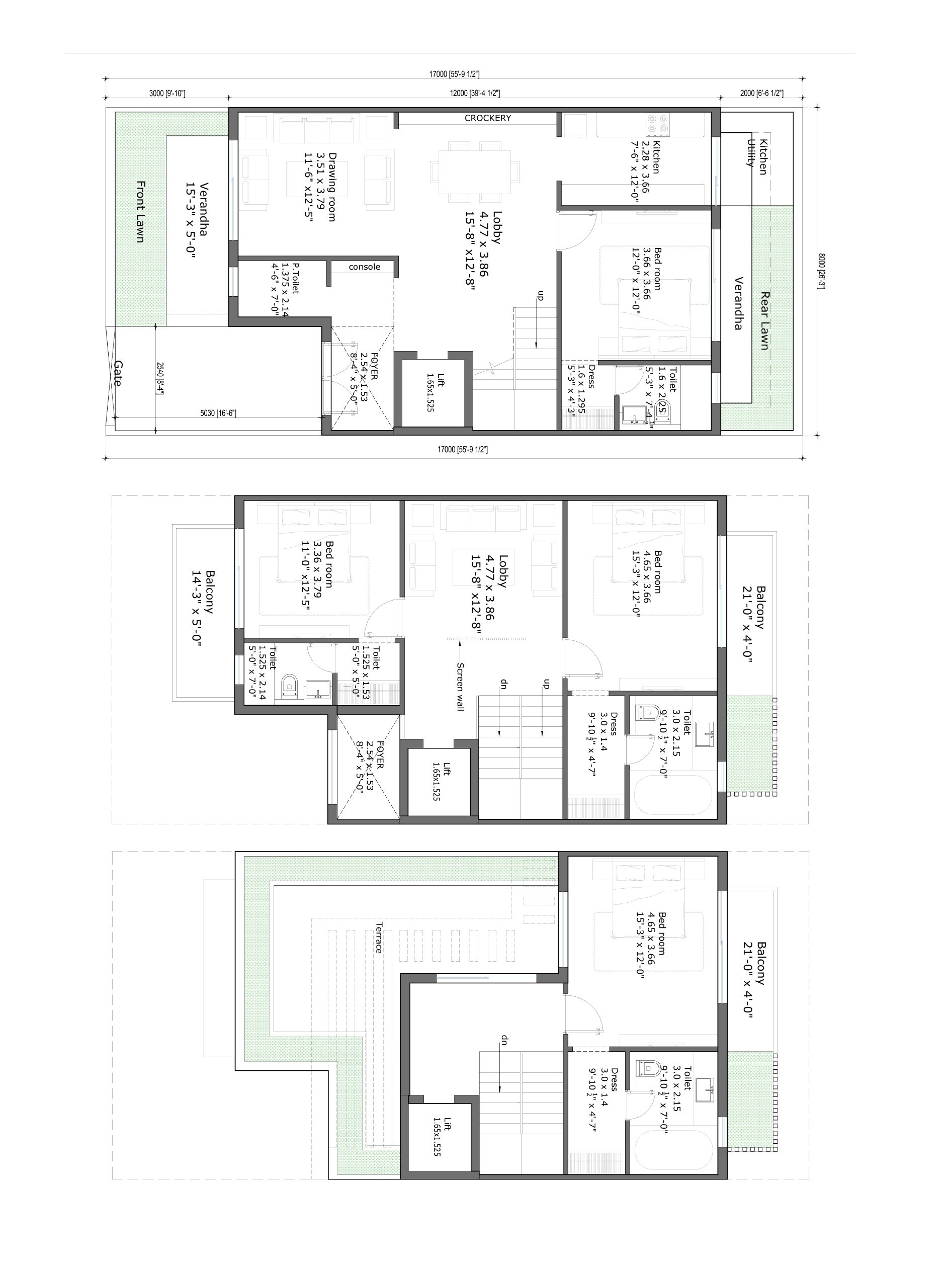 4 BHK 3000 Sq. Ft. Villa