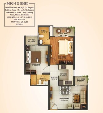 2 BHK Apartment For Resale in Mahagun Montage Dundahera Ghaziabad  7874526