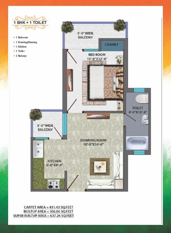 1 BHK Apartment For Rent in Mehak Jeevan Raj Nagar Extension Ghaziabad  7510425