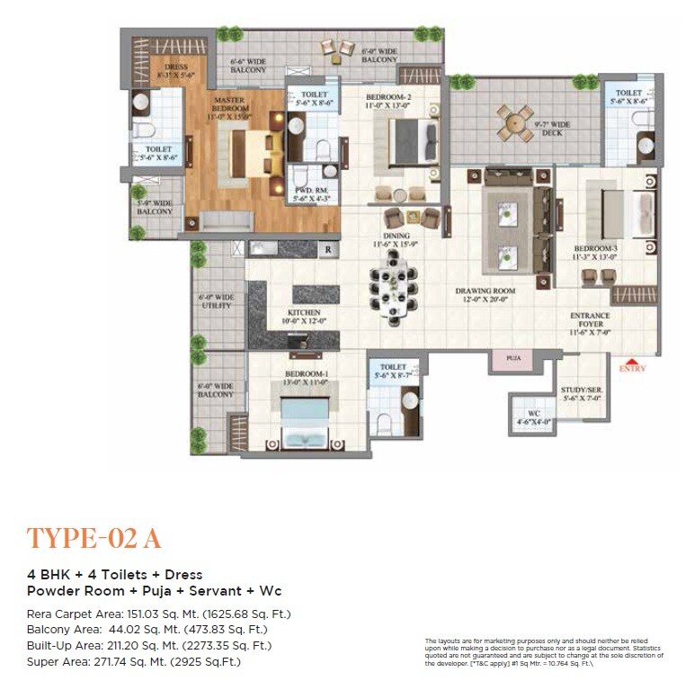 4 BHK 2925 Sq. Ft. Apartment