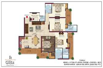 4 BHK Apartment For Resale in Metro Suites Glitz Vasundhara Sector 2 Ghaziabad  7512672