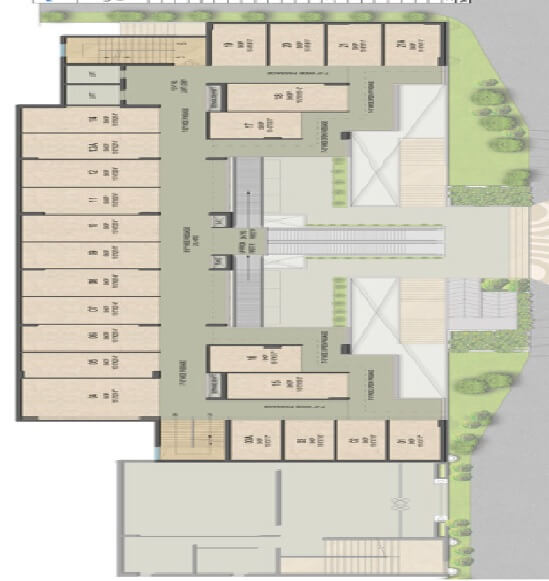 Floor plan of 245 Sq. Ft. Retail Shop in Migsun One Central, Ghaziabad