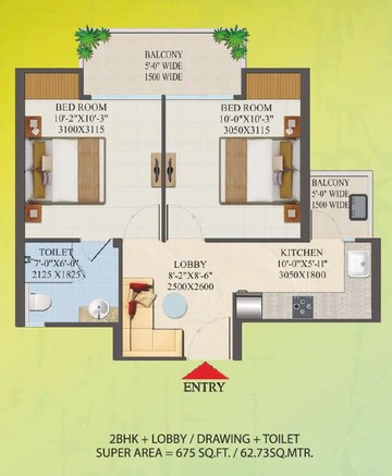  2 BHK Apartment at Migsun Roof, Bhuapur – for Sale