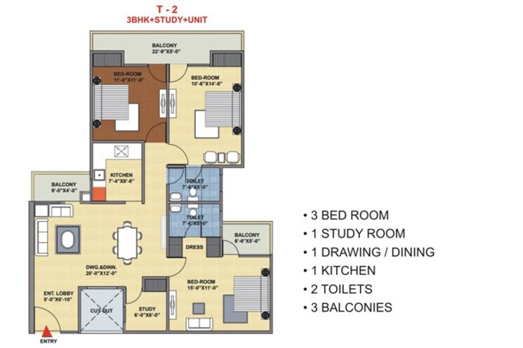 Other, mittal-rajnagar-residency 3 Bedroom 1710 Sq.Ft. Apartment In Vikas Nagar Ghaziabad 8828296
