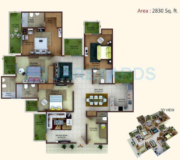 mks la royale apartment 4bhk 2830sqft 1