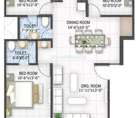 panchsheel primrose independent floors apartment 3bhk 1475sqft1