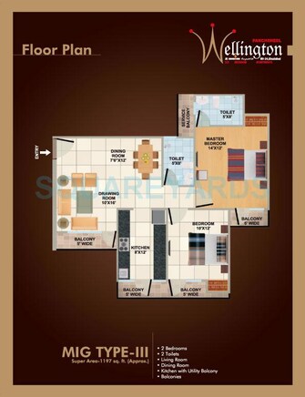 2 BHK Apartment For Rent in Panchsheel Wellington Sain Vihar Ghaziabad  7469113