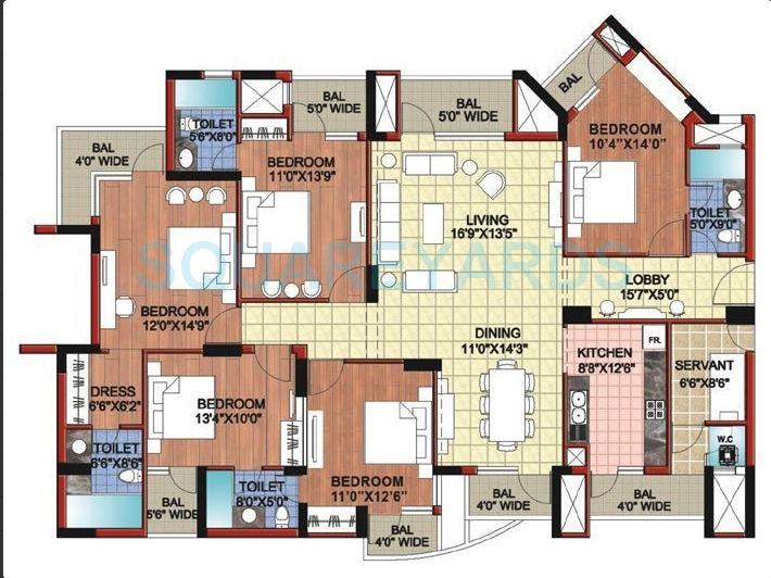 5 BHK 2650 Sq. Ft. Apartment