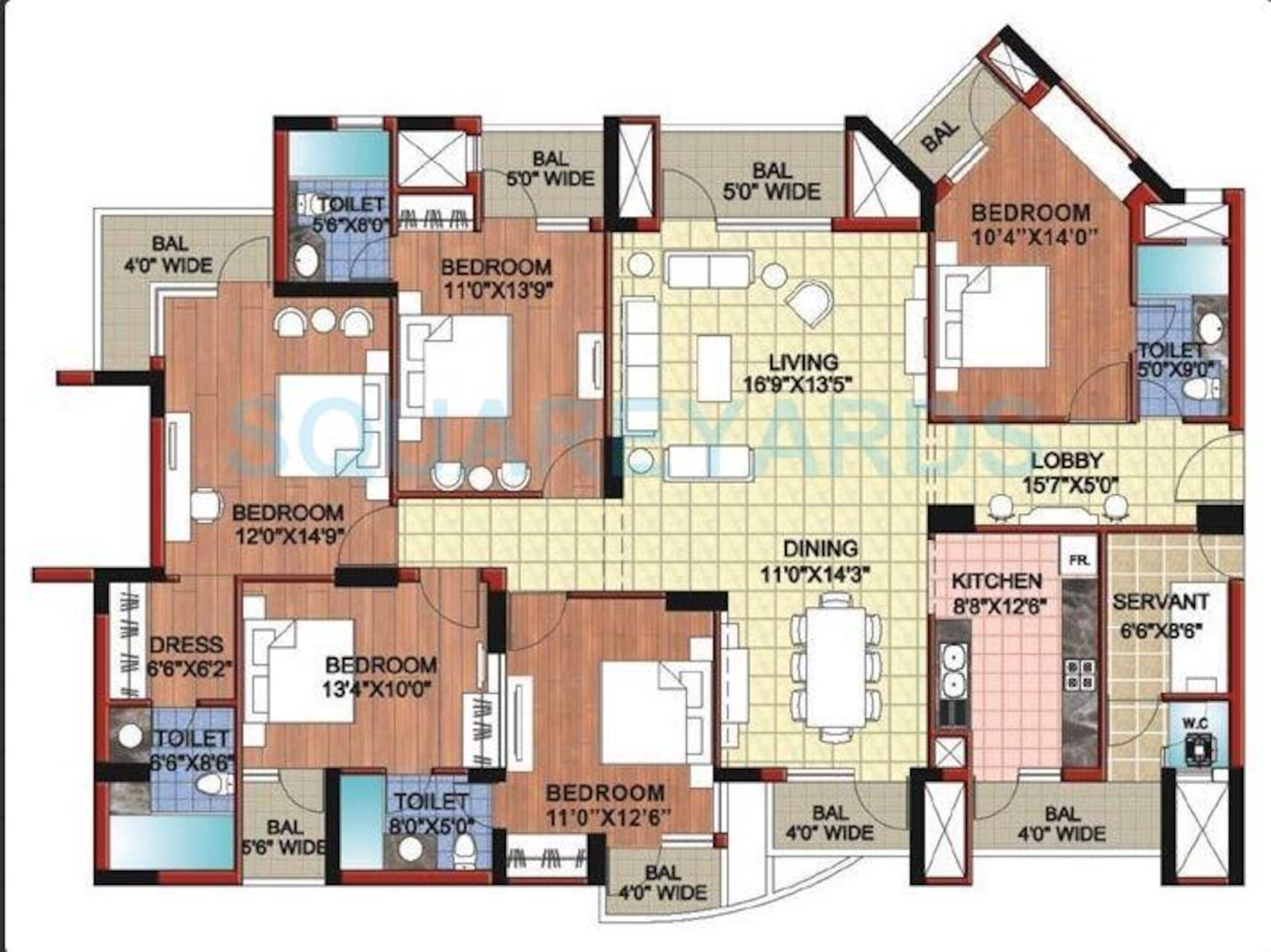 parsvnath exotica apartment 4bhk 2650sqft1