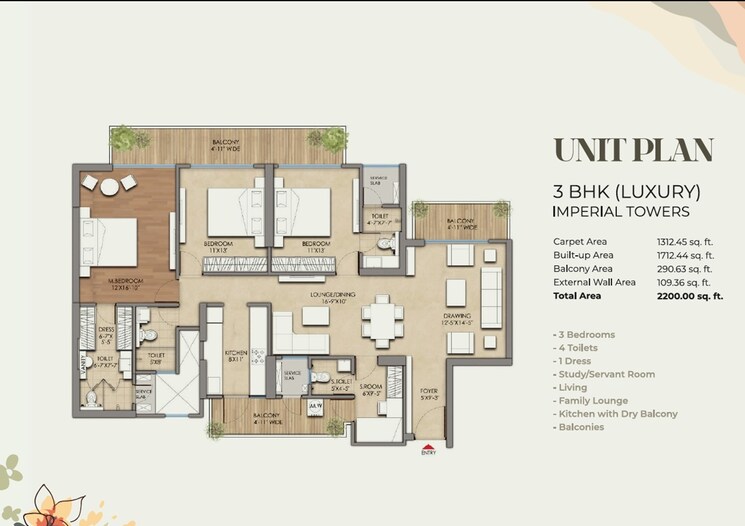Other, prateek-grand-begonia 3 Bedroom 2200 Sq.Ft. Apartment In Pratap Vihar Ghaziabad 8179265