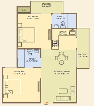  2 BHK Apartment at Proview Officer City 2, Raj Nagar Extension – for Sale