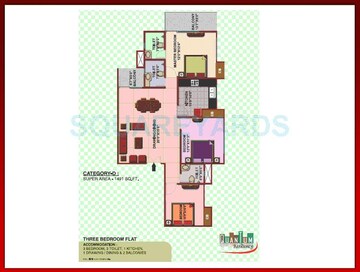  3 BHK Apartment at Quantum Colonisers Quantum Residency, Raj Nagar Extension – for Sale