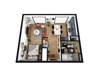 Floor plan of 570 Sq. Ft. Studio in Rajvansh Shivoy High Street, Ghaziabad