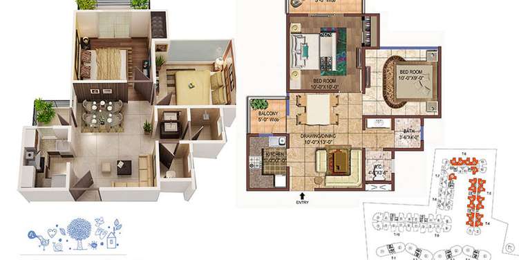 rise organic ghar apartment 2bhk 750sqft 1