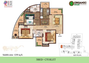  3 BHK Apartment at Rise Organic Ghar, Lal Kuan – for Sale