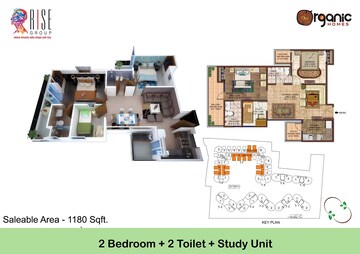  2 BHK Apartment at Rise Organic Homes, Mahurali – for Rent