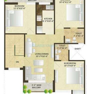 sare springview floors apartment 3bhk 1291sqft1