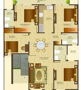 sare springview floors apartment 4bhk 1461sqft 1