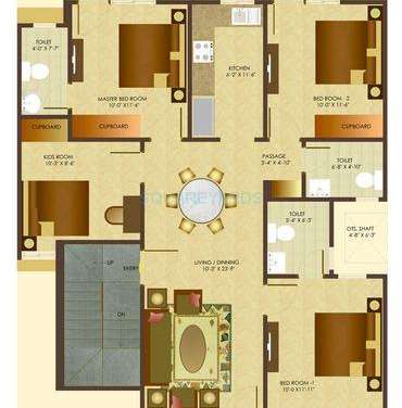 sare springview floors apartment 4bhk 1776sqft 1