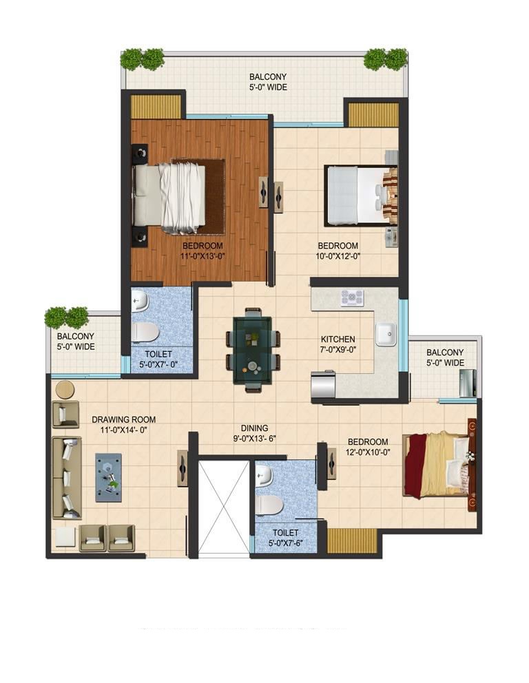 sarvottam shree apartment 3 bhk 1300sqft 20200514140507