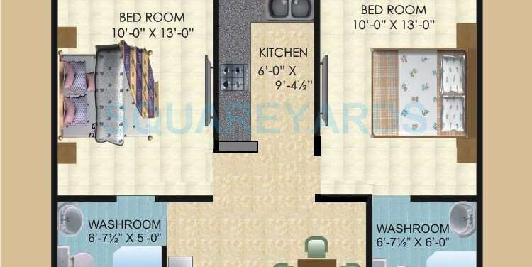 saya desire residency apartment 2bhk 1121sqft 1