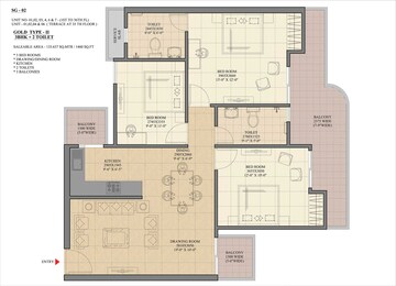  3 BHK Apartment at Saya Gold Avenue, Vaibhav Khand – for Sale