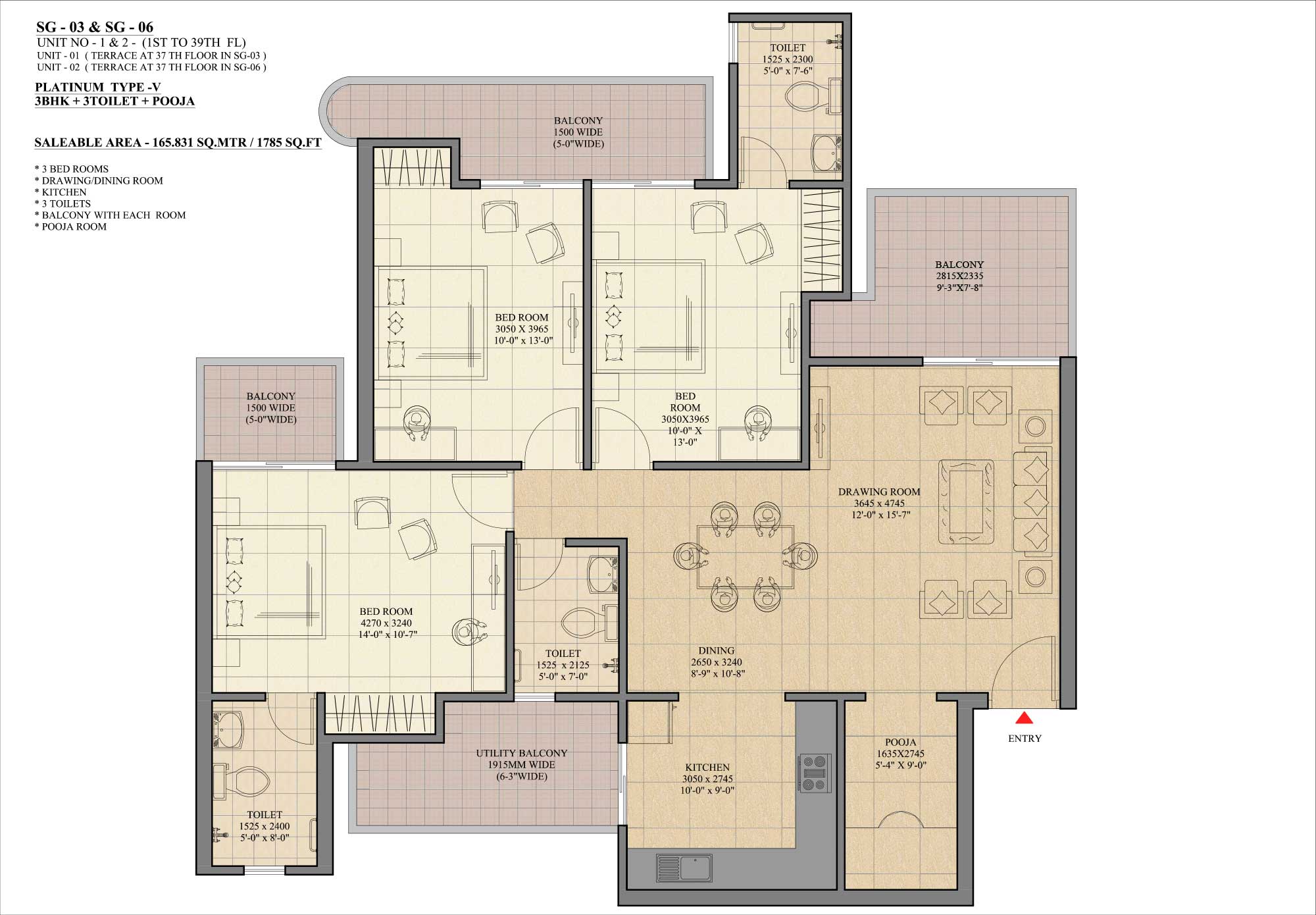Other, saya-gold-avenue 3 Bedroom 1785 Sq.Ft. Apartment In Vaibhav Khand Ghaziabad 6873762