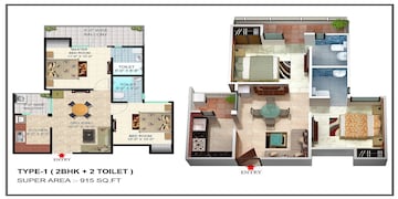 2 BHK Apartment For Resale in SCC Blossom Phase 3 Raj Nagar Extension Ghaziabad  7436489