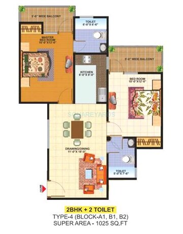  2 BHK Apartment at SCC Heights, Raj Nagar Extension – for Sale