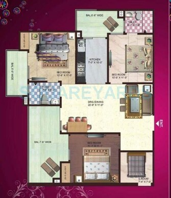 3 BHK Apartment For Resale in SG Impression Plus Raj Nagar Extension Ghaziabad  7685121