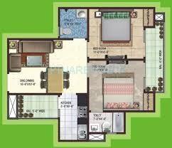 Floor plan of 2 BHK 920 Sq. Ft. Apartment in SG Impressions 58, Ghaziabad