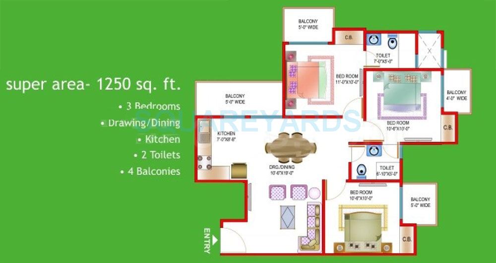 Other, sg-impressions-58 3 Bedroom 1225 Sq.Ft. Apartment In Sehani Khurd Ghaziabad 9057562