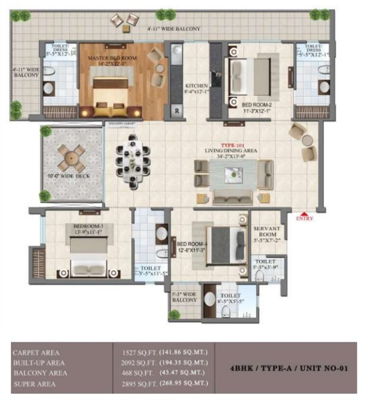 Other, sg-vista 4 Bedroom 2895 Sq.Ft. Apartment In Raj Nagar Extension Ghaziabad 9068289