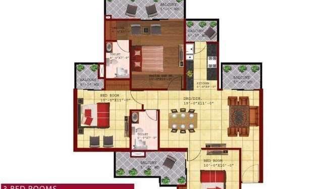 skb gold coast apartment 3 bhk 1435sqft 20210005170003