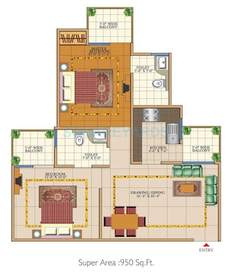 2 BHK Apartment For Resale in SVP Gulmohur Garden Raj Nagar Extension Ghaziabad  7661636