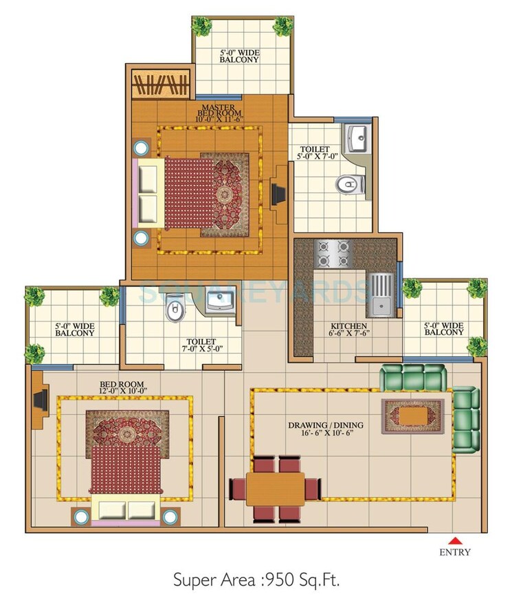 Other, svp-gulmohur-garden 2 Bedroom 542 Sq.Ft. Apartment In Raj Nagar Extension Ghaziabad 8509634
