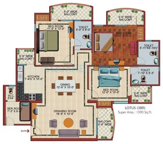 3 BHK Apartment For Resale in SVP Gulmohur Garden Raj Nagar Extension Ghaziabad  7680998