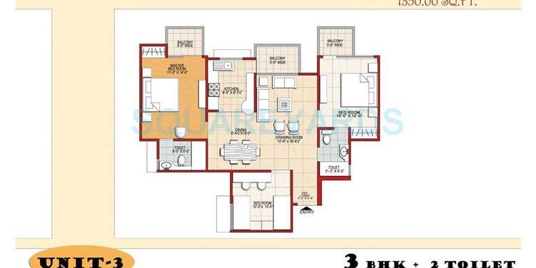 svp gulmohur residency apartment 3bhk 1350sqft 1