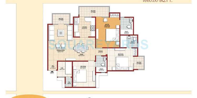 svp gulmohur residency apartment 3bhk sq 1660sqft 1