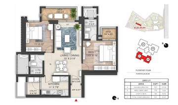 2 BHK Apartment at The Prestige City, Bahrampur – for Sale