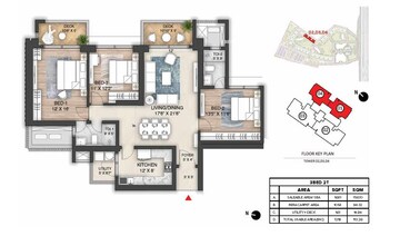  3 BHK Apartment at The Prestige City, Siddharth Vihar – for Sale