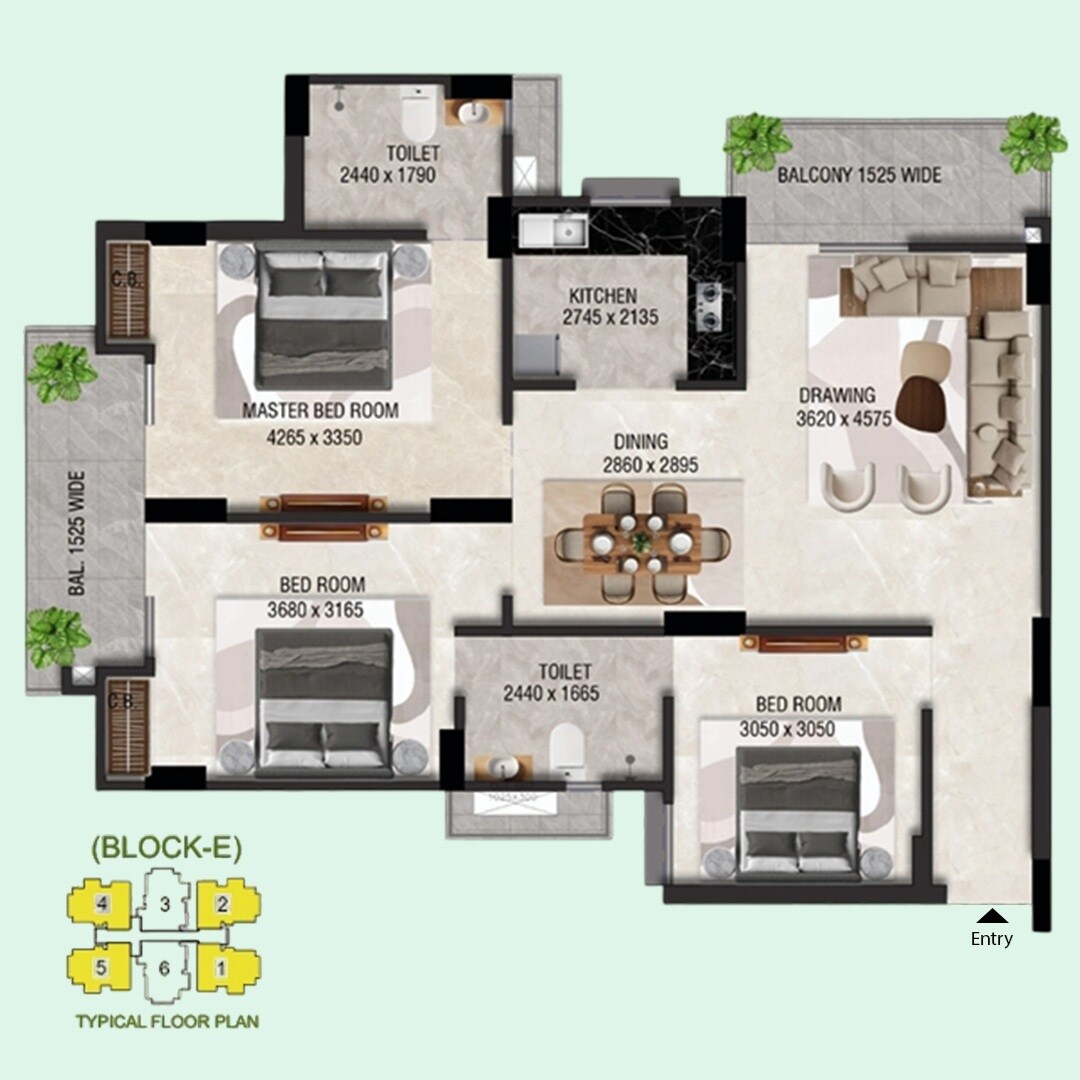  3 BHK Apartment at Value Meadows Vista, Raj Nagar Extension – for Sale