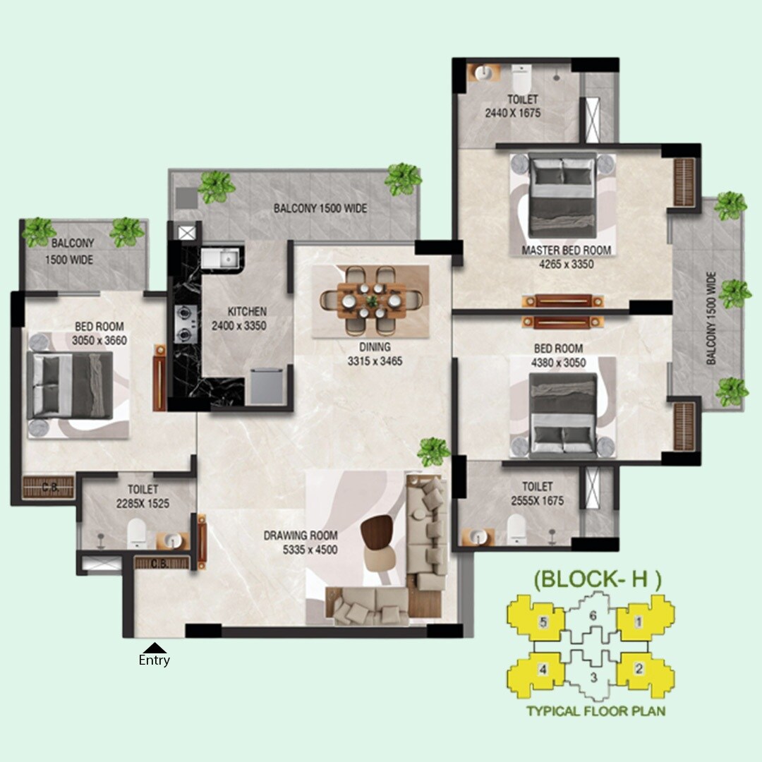  3 BHK Apartment at Value Meadows Vista, Raj Nagar Extension – for Sale