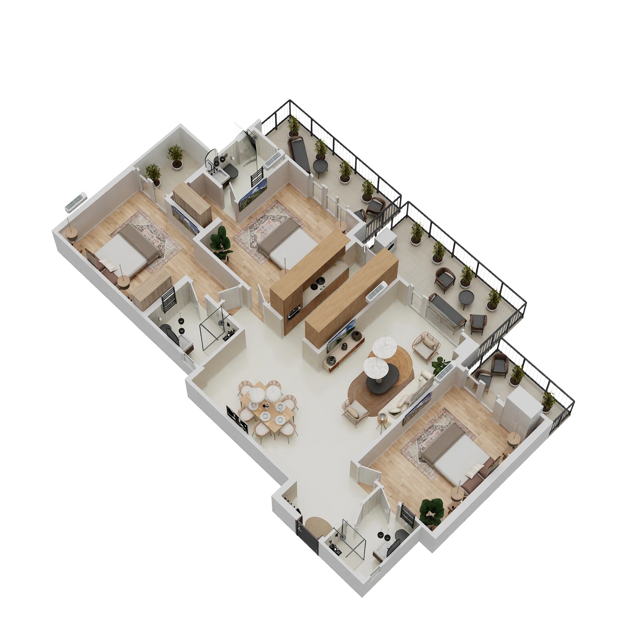 Floor plan of 3 BHK 2360 Sq. Ft. Apartment in Windsor Majesty, Ghaziabad