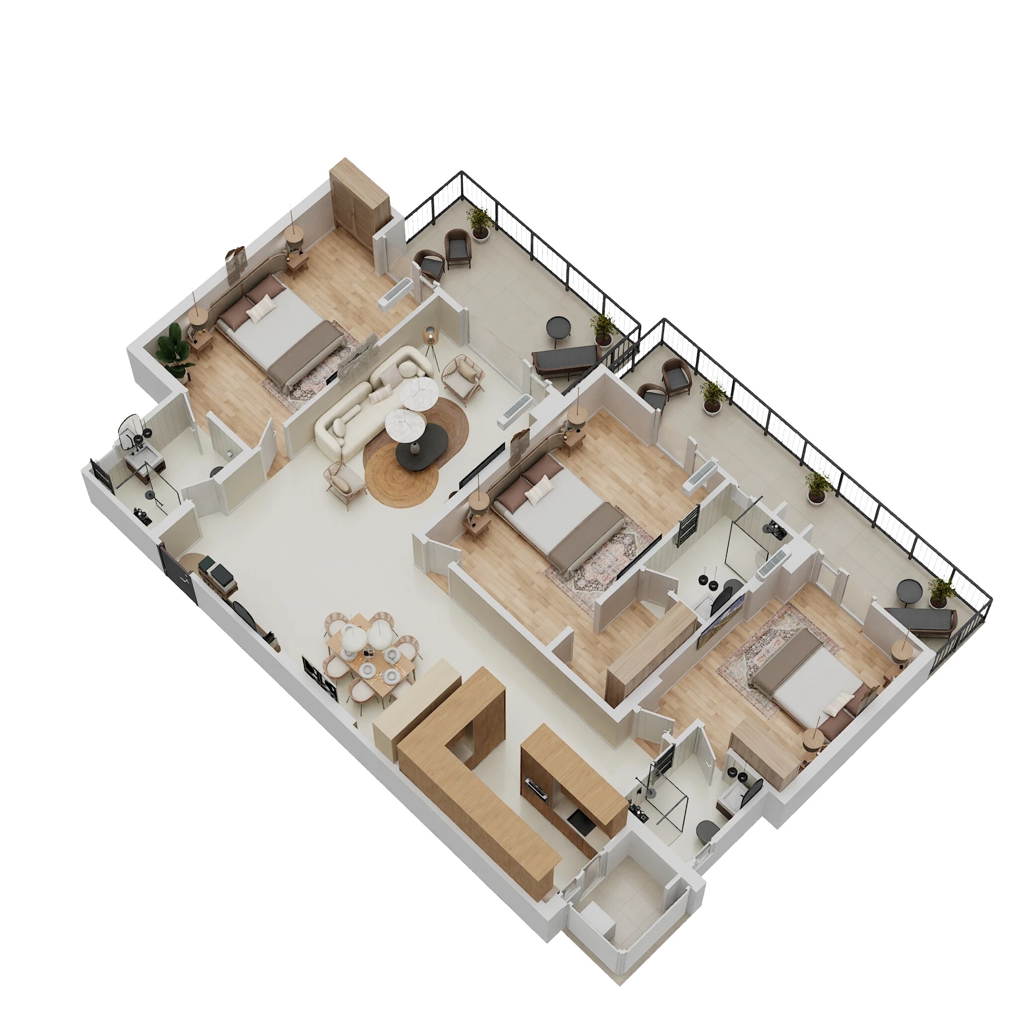 Floor plan of 3 BHK 2450 Sq. Ft. Apartment in Windsor Majesty, Ghaziabad
