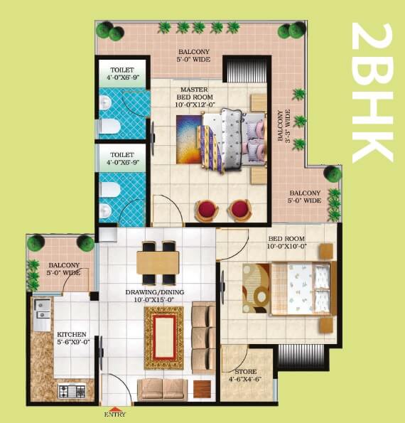Other, windsor-paradise-2 2 Bedroom 995 Sq.Ft. Apartment In Raj Nagar Extension Ghaziabad 9459369
